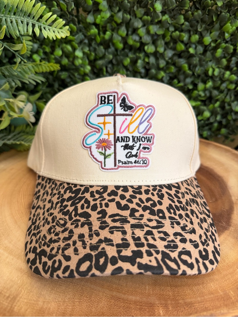 Custom Made “Be Still” Cheetah Print Canvas Hat